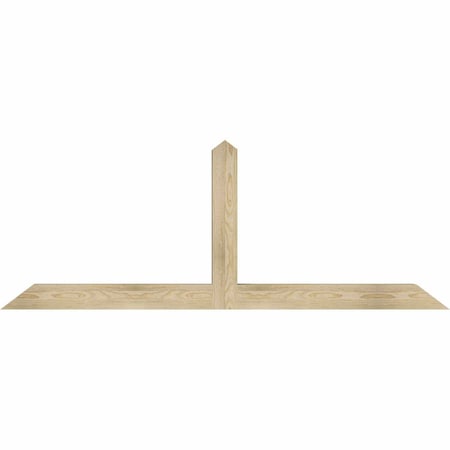 Ekena Millwork Portland Rough Sawn Timber Gable Bracket, Douglas Fir, 72"W x 27"H x 4"D x 4"F, 9/12 Pitch GBW072X27X0404POR00RDF